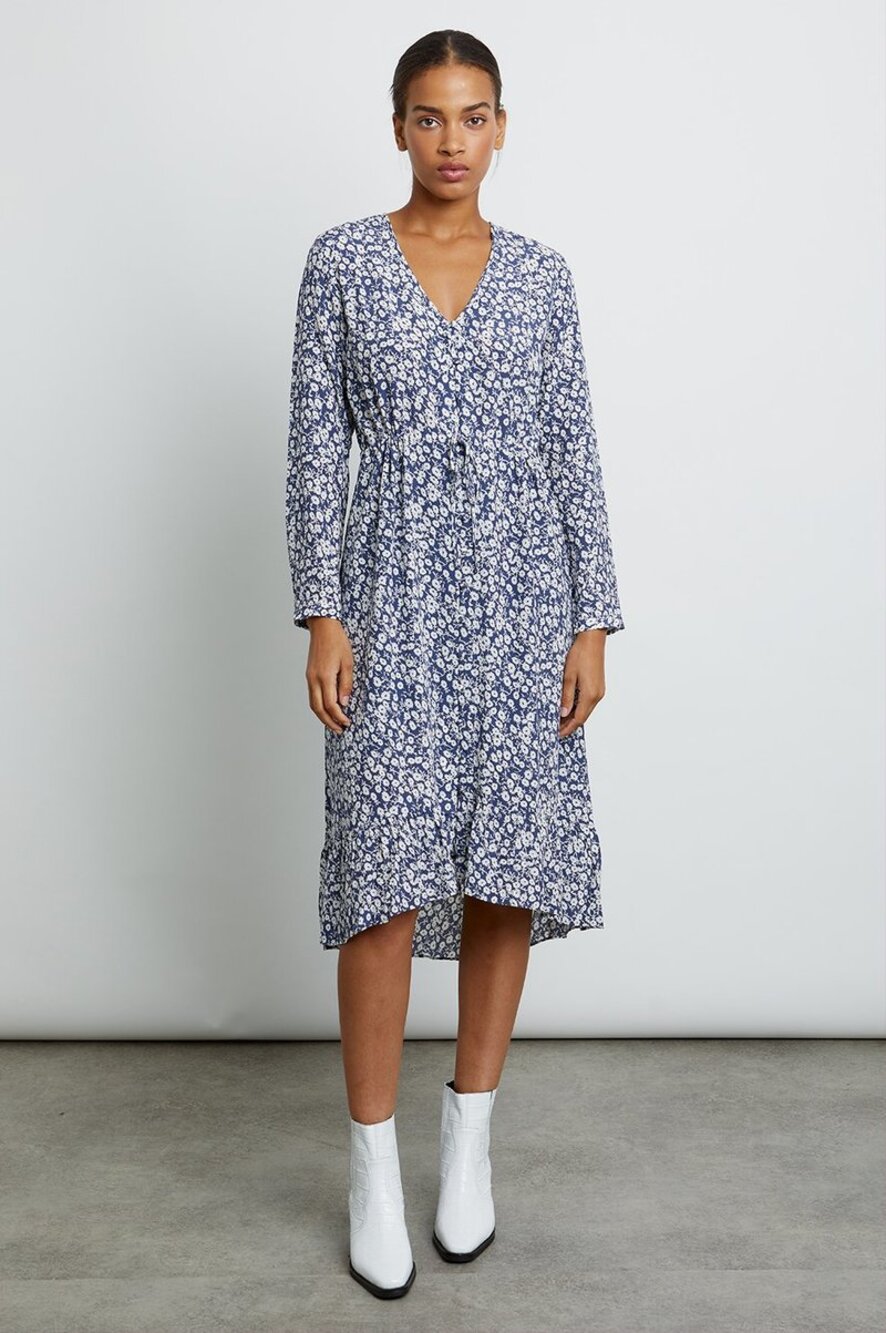 Rails Jade Midi Dress In Navy Camellia Size M